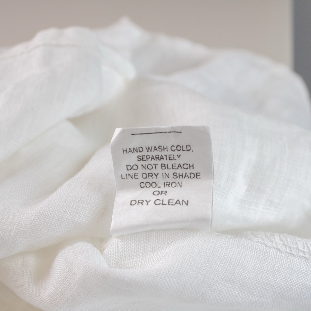 Marina Gigli White Lace Linen V-Neck Tunic Blouse Elegant Sleeveless Womens Top - Picture 7 of 12